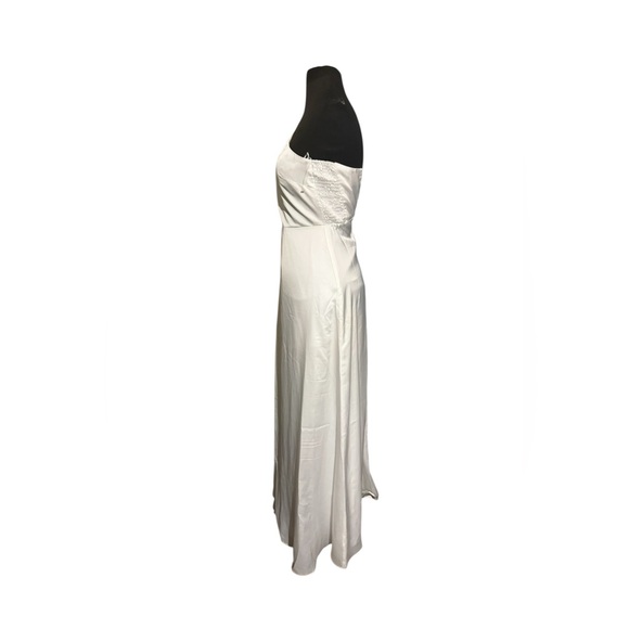 Show Me Your Mumu One Shoulder Maxi Dress XXS White Bridesmaid Wedding Gown NWT - Picture 3 of 6